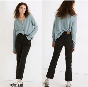 Madewell Slim Demi Boot Jeans In Lunar Wash Size 32 NC339